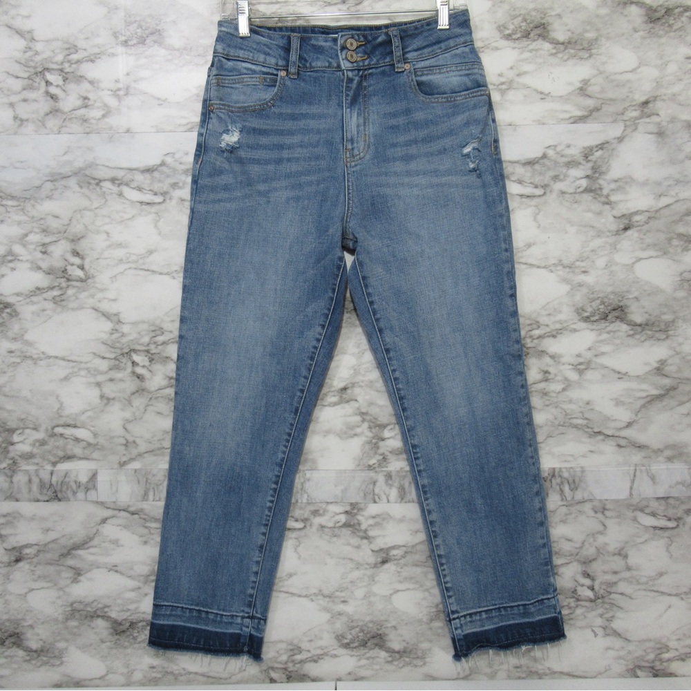 KanCan High Rise Slim Straight Released Hem Denim Jeans Size 7/27